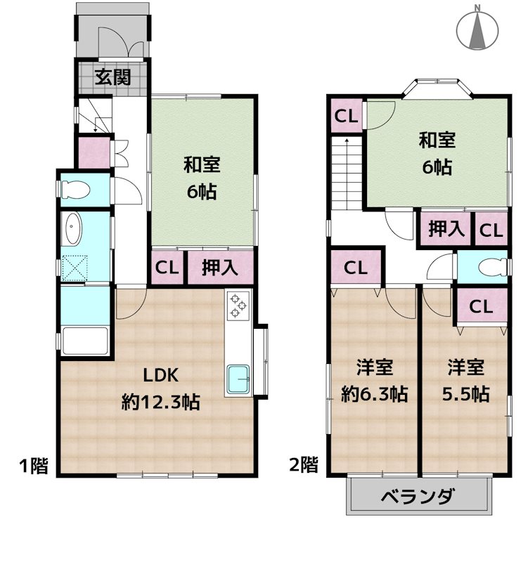 日進市梅森台5丁目 中古一戸建ての図面