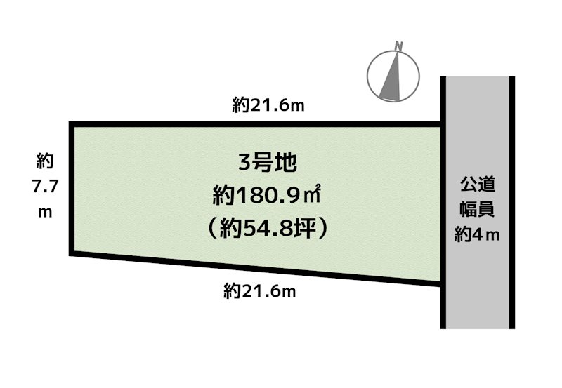 名古屋市名東区赤松台 3号地 土地の図面