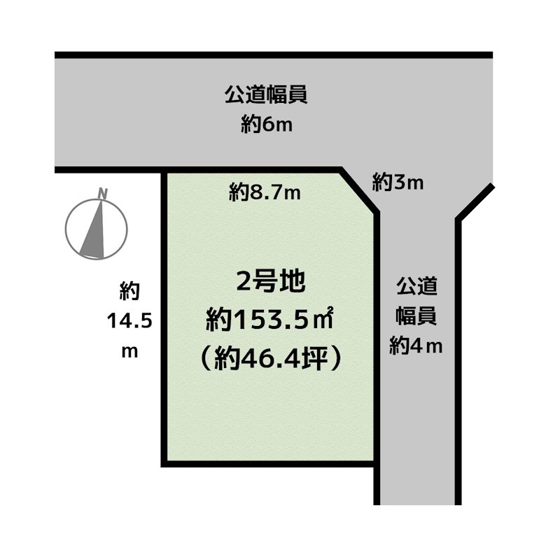 名古屋市名東区赤松台 2号地 土地の図面