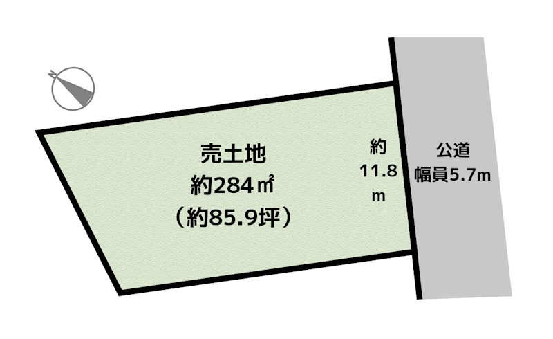 尾張旭市長坂町南山 土地の図面