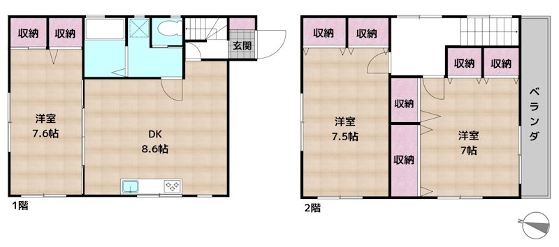 名古屋市守山区川村町 中古一戸建ての図面