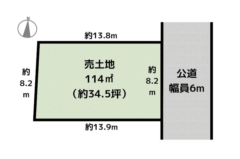 尾張旭市南原山町赤土 土地の図面
