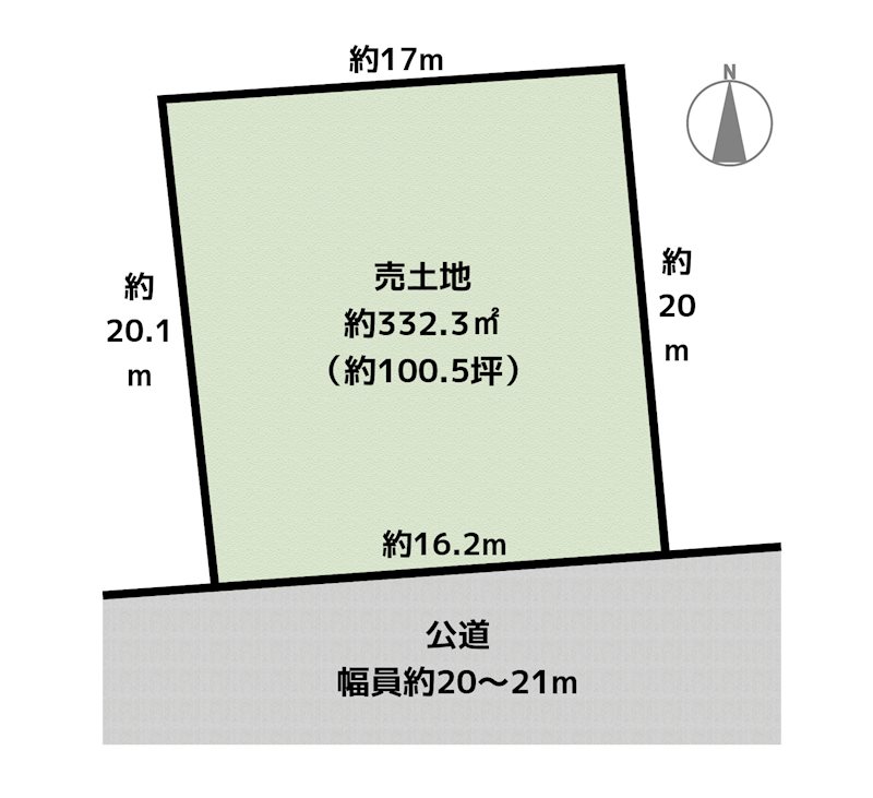 尾張旭市旭前町1丁目 土地の図面