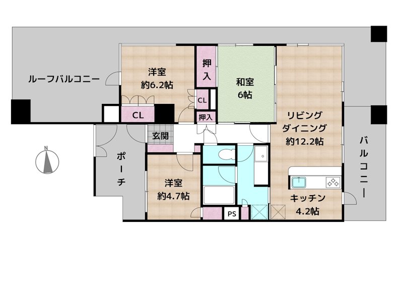藤ヶ丘シティハウスエアリーコートの図面