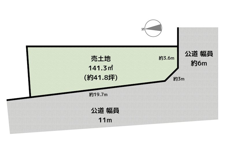長久手市久保山 1号地 土地の図面