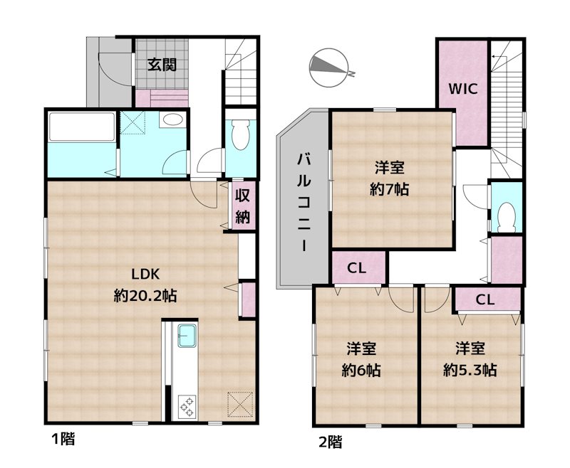 名古屋市守山区大字上志段味字東谷 新築一戸建の図面