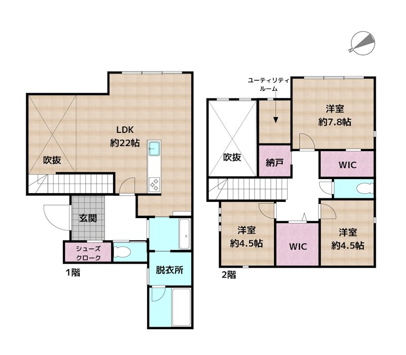 長久手市市が洞1丁目 新築一戸建ての図面