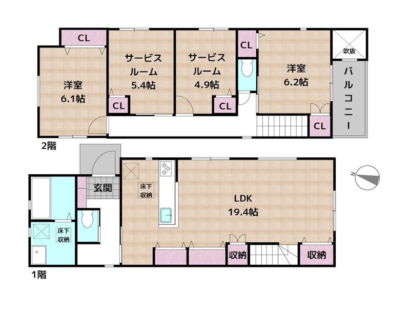 名古屋市守山区太田井 新築一戸建ての図面