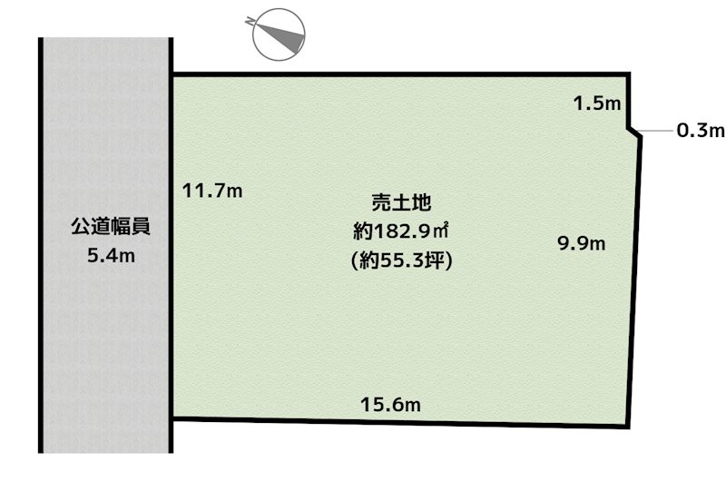 日進市五色園1丁目 土地の図面