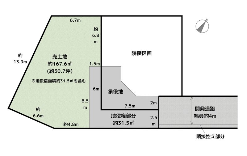 名古屋市守山区東山町 1号地 土地の図面