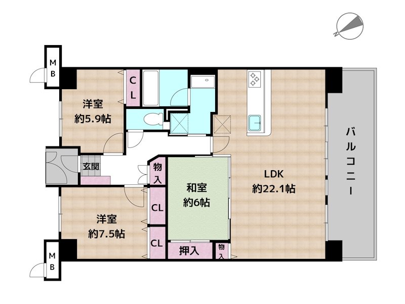 グランコート赤池の図面