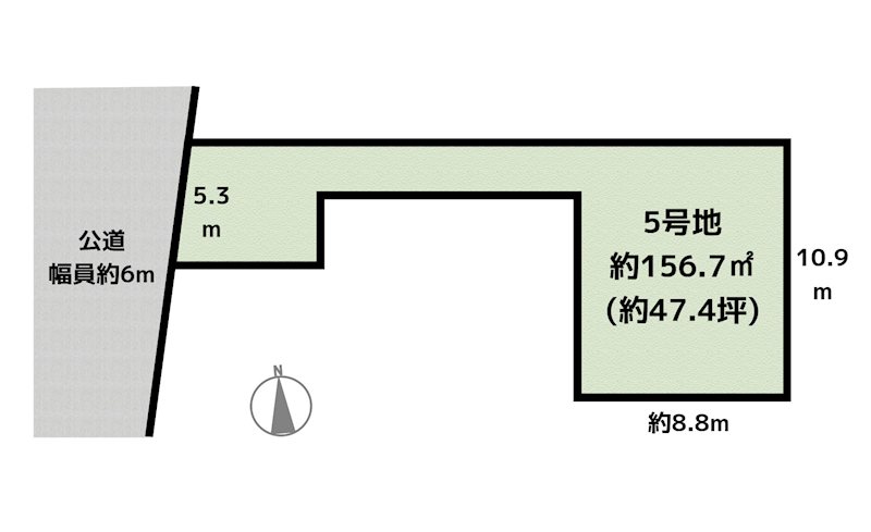 名古屋市名東区引山1丁目 5号地 土地の図面