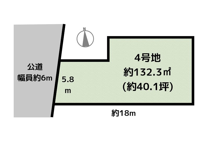 名古屋市名東区引山1丁目 4号地 土地の図面