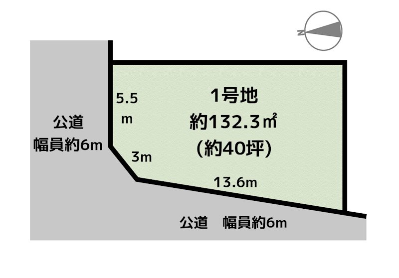 名古屋市名東区引山1丁目 1号地 土地の図面