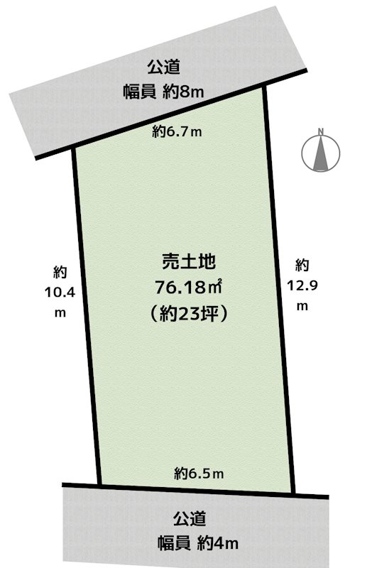 名古屋市守山区西城1丁目 土地の図面