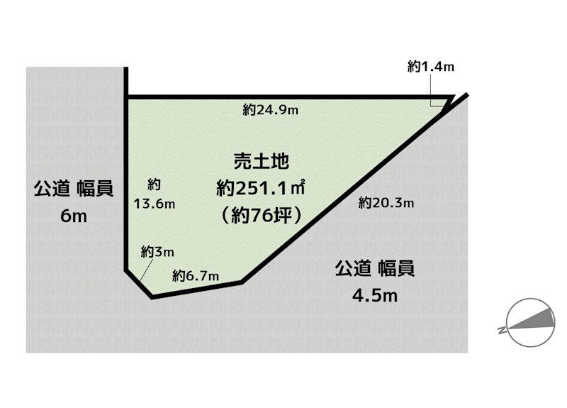 名古屋市守山区深沢1丁目 土地の図面