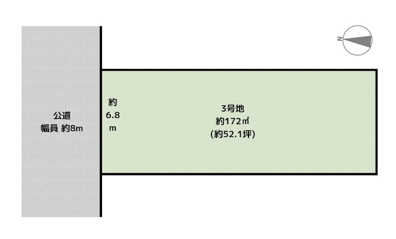 名古屋市名東区猪高台2丁目 3号地 土地の図面