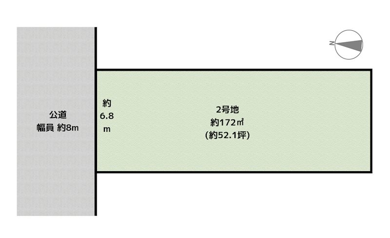 名古屋市名東区猪高台2丁目 2号地 土地の図面