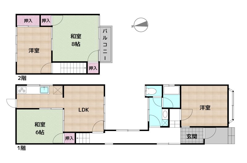 名古屋市守山区更屋敷 中古一戸建ての図面