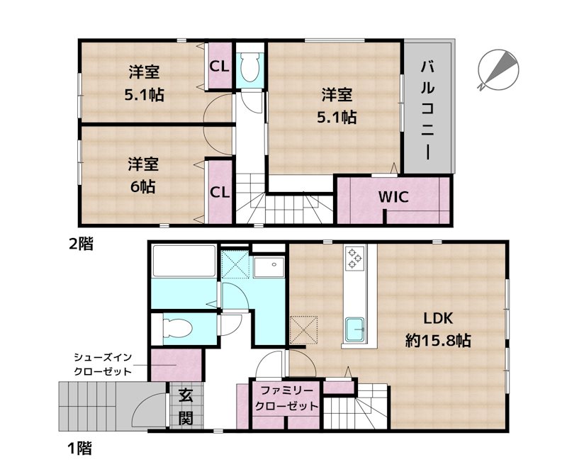 名古屋市天白区島田黒石 新築一戸建ての図面
