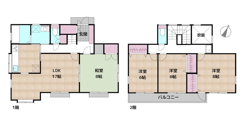 尾張旭市城山町三ツ池 中古一戸建ての図面