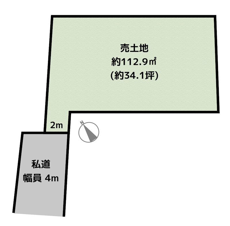 名古屋市天白区土原4丁目 土地の図面
