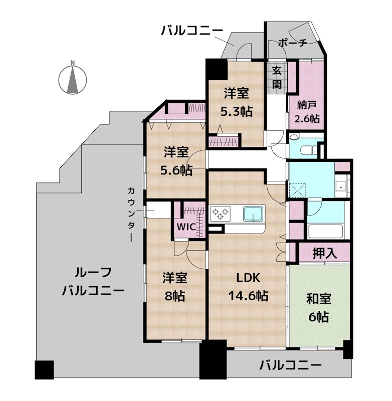 ローレルコート植田ヒルズの図面