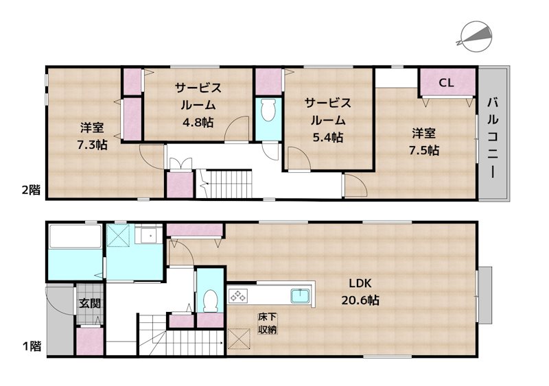 名古屋市守山区松坂町 新築一戸建ての図面