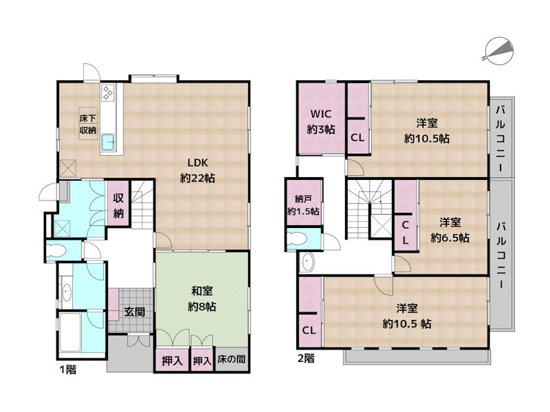 日進市藤島町芝干 中古一戸建ての図面