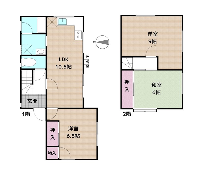 日進市岩崎町竹ノ山 中古一戸建ての図面