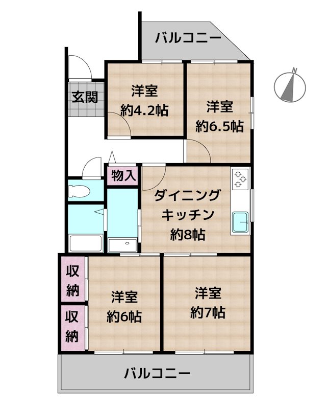 ライオンズマンション瓢箪山第三の図面
