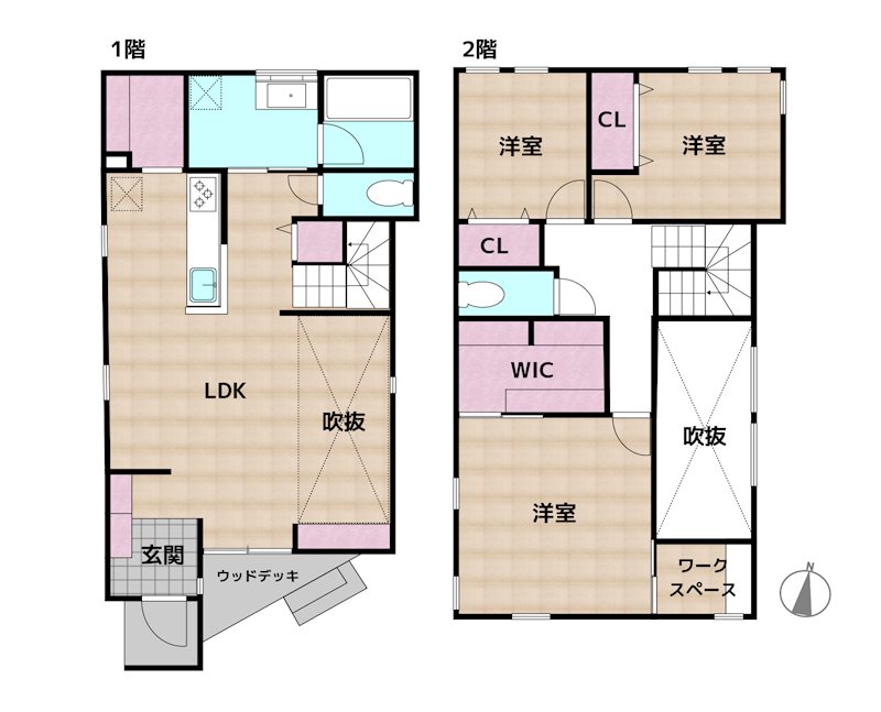 名古屋市守山区大字上志段味字大久手下 新築一戸建ての図面