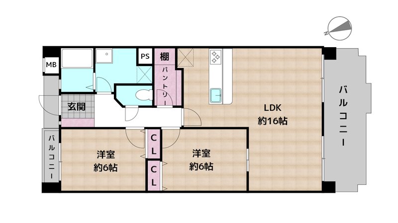 荘苑八事ビラージュ二番館の図面