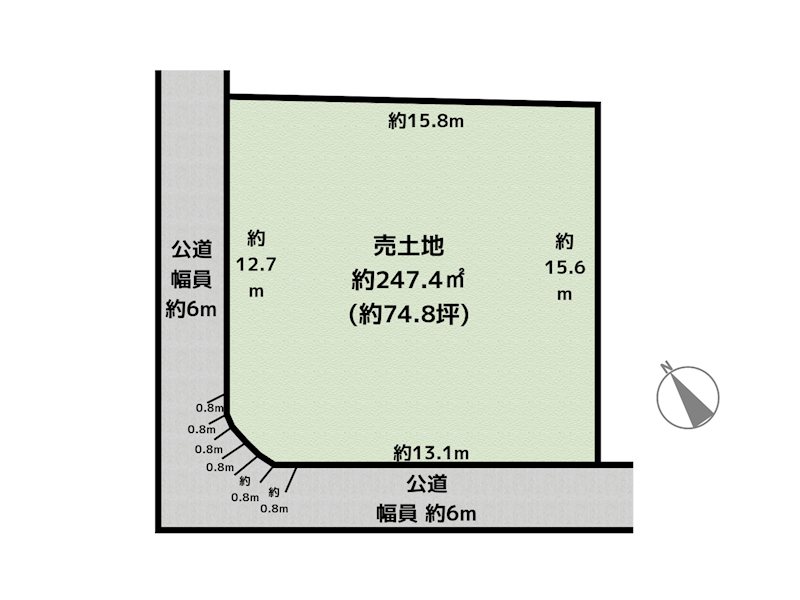 日進市五色園2丁目 土地の図面