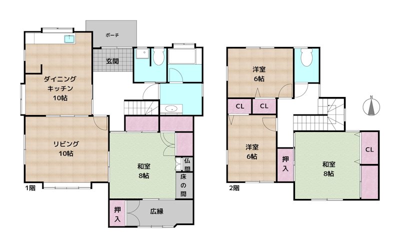 名古屋市守山区笹ヶ根1丁目 中古一戸建ての図面