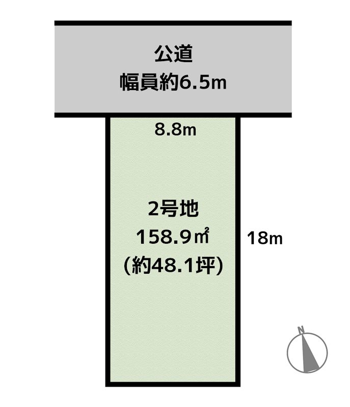 名古屋市天白区向が丘3丁目 2号地 土地の図面