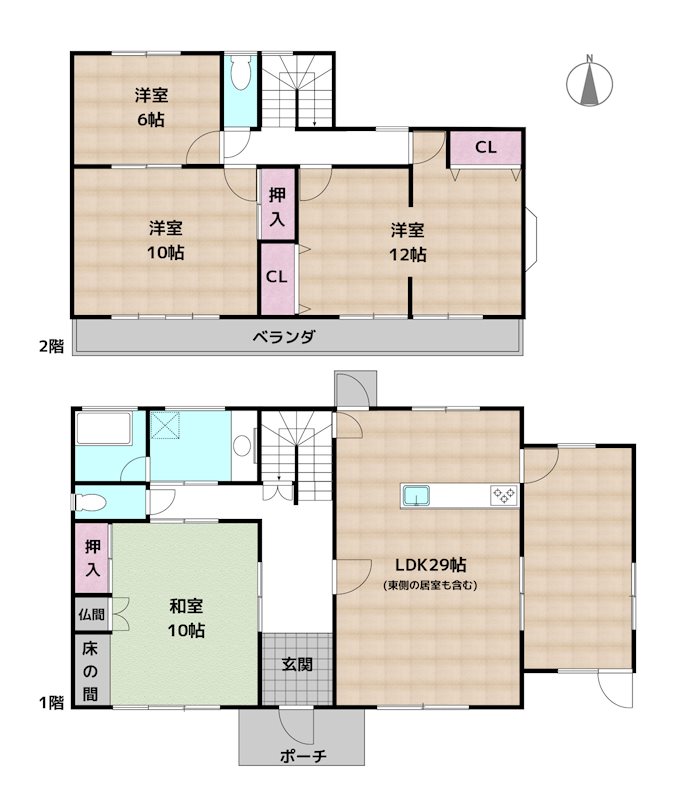 名古屋市天白区植田本町3丁目 中古一戸建ての図面