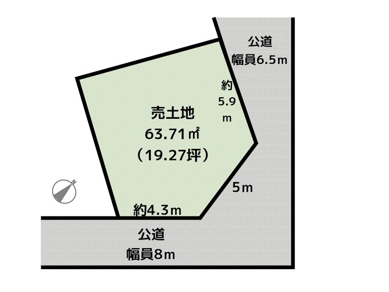 名古屋市天白区一本松2丁目 土地の図面