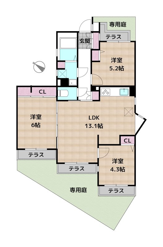 ライオンズマンション一社南B棟の図面