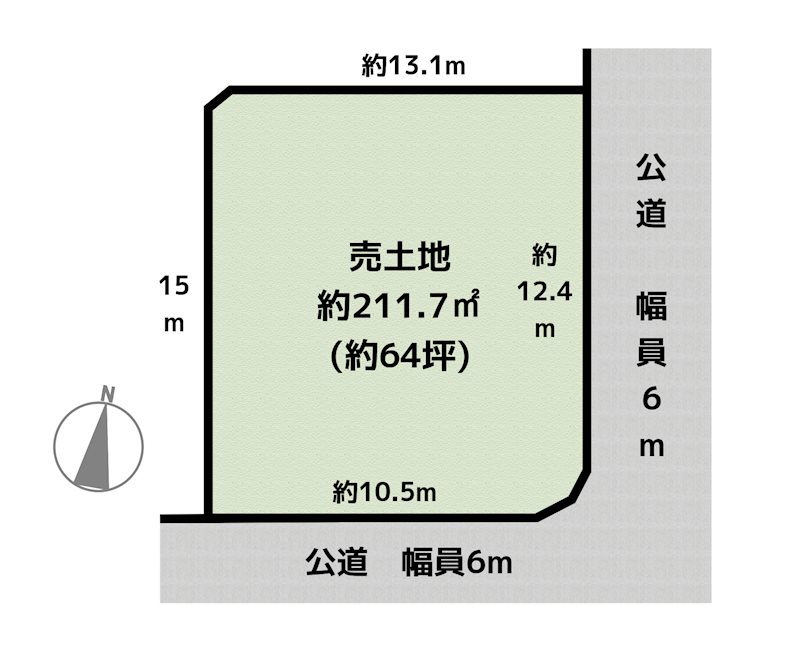 日進市五色園1丁目 土地の図面