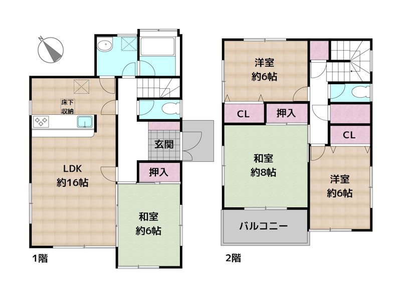 尾張旭市狩宿町1丁目 中古一戸建ての図面