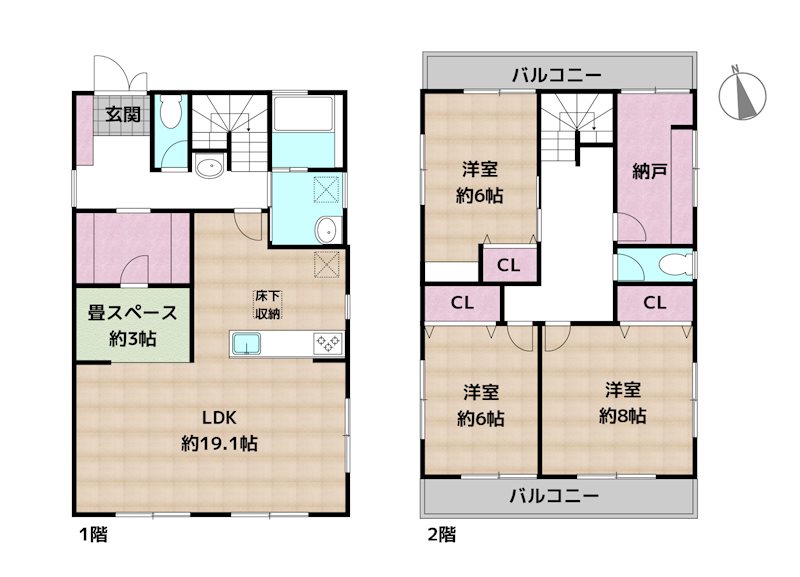 名古屋市天白区山根町 中古一戸建ての図面