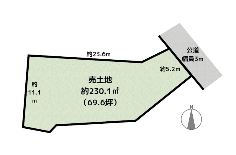 日進市浅田町上ノ山 土地の図面