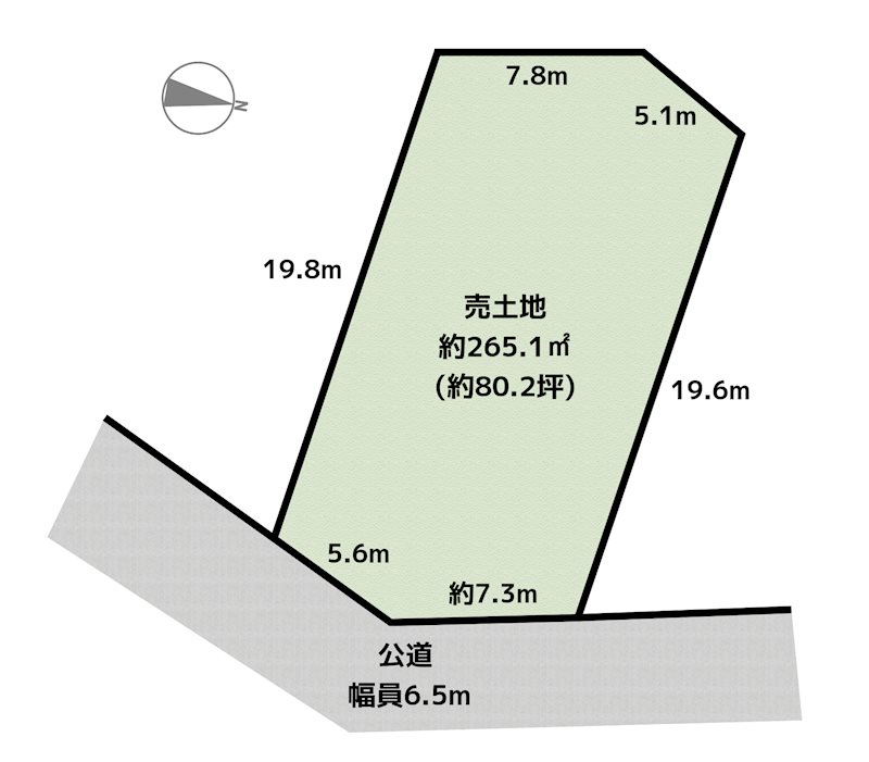 名古屋市天白区菅田3丁目 B区画 土地の図面