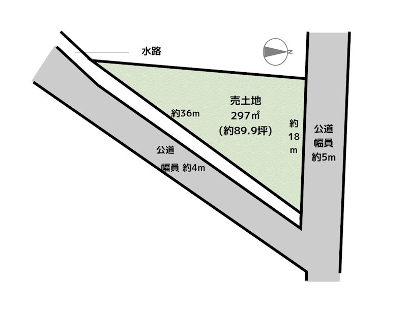 尾張旭市狩宿町3丁目 土地の図面