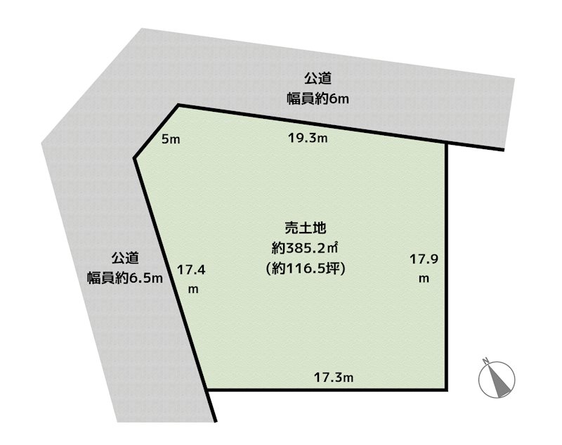 名古屋市天白区植田山1丁目 土地の図面