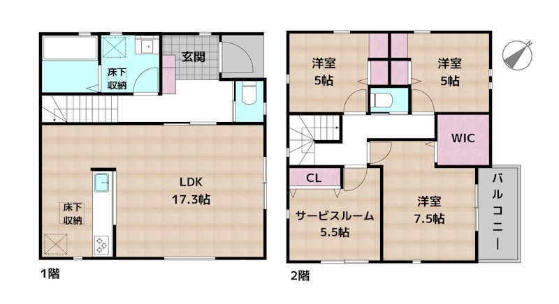 名古屋市名東区藤森西町 新築一戸建ての図面