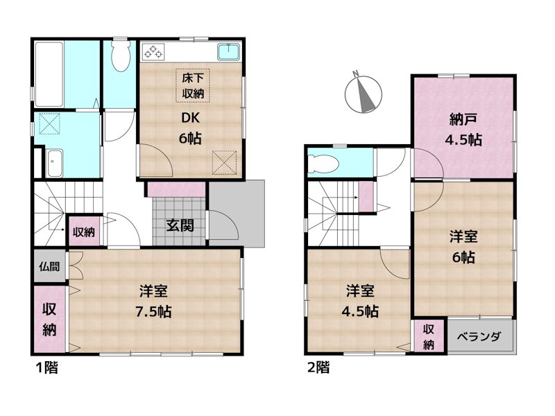 尾張旭市東大道町曽我廻間 中古一戸建ての図面