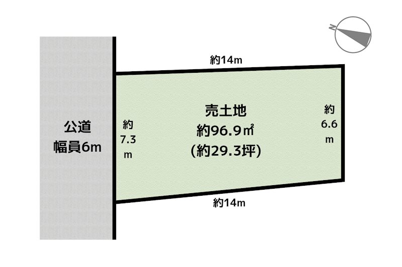尾張旭市東名西町1丁目 土地の図面