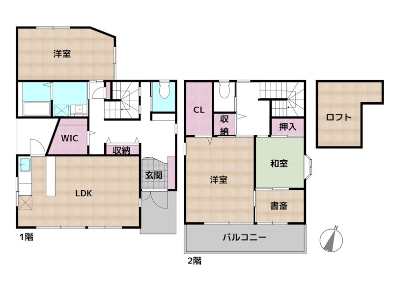 名古屋市名東区引山2丁目 中古一戸建ての図面